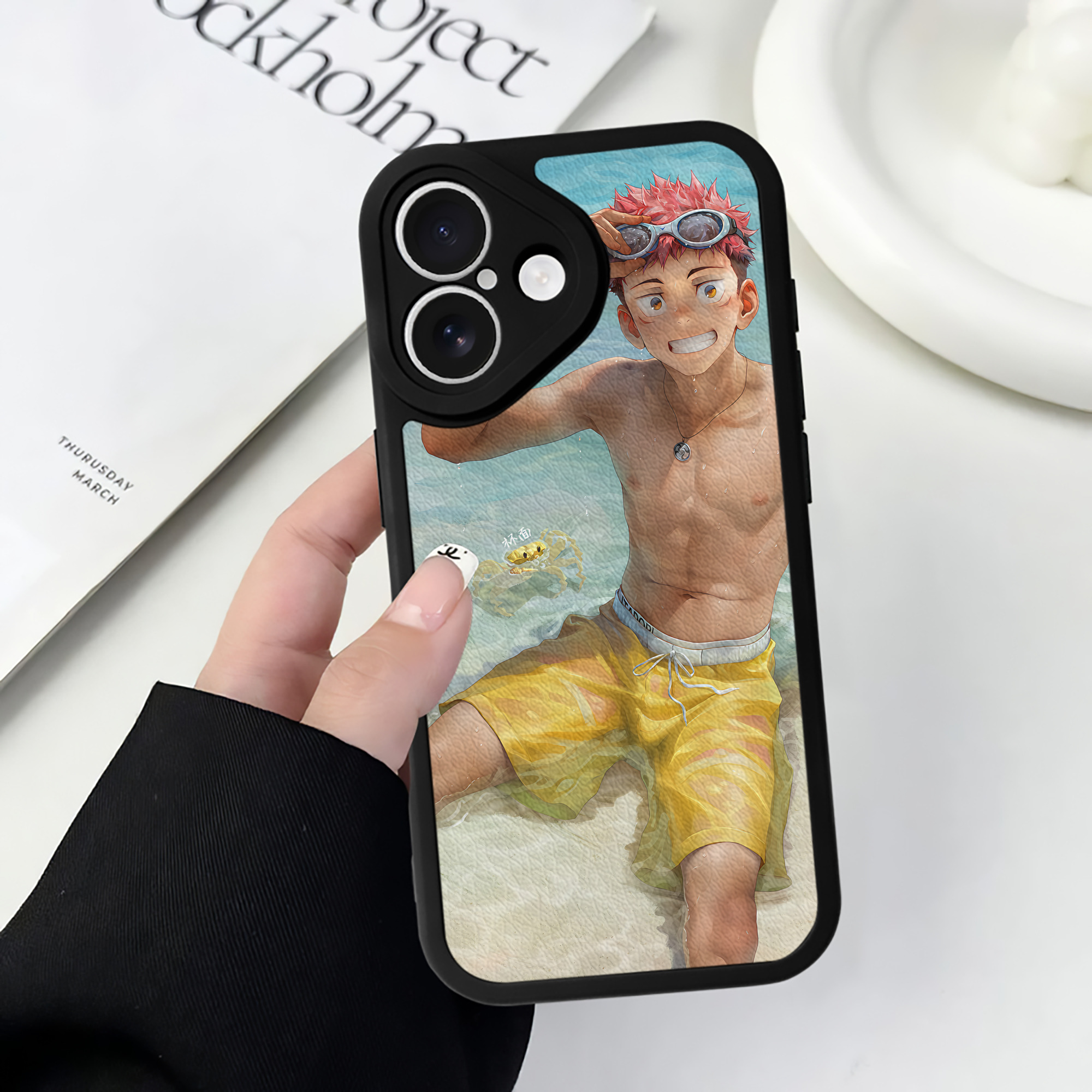 （画像用） 呪術廻戦 Jujutsu Kaisen 【iPhone 16シリーズ対応】シリコンスマホケース（レザー調） 材質：シリコン